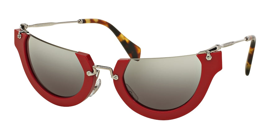 Miu Miu RASOIR MU11QS Irregular Sunglasses  UA44N2-RED 52-26-140 - Color Map red