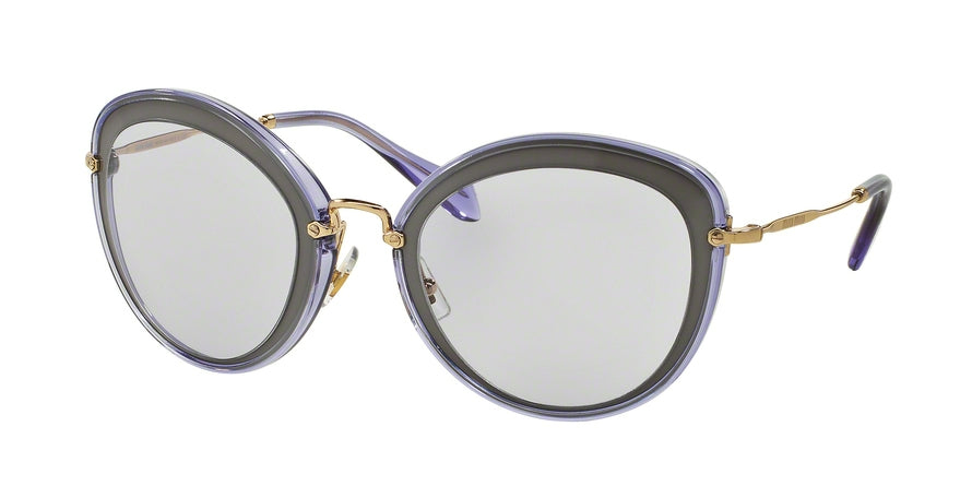 Miu Miu MU50RS Cat Eye Sunglasses  UFA3F2-LILAC/ARGIL 54-26-140 - Color Map grey