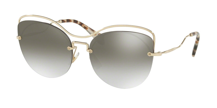 Miu Miu CORE COLLECTION MU50TS Cat Eye Sunglasses  ZVN5O0-PALE GOLD 60-17-145 - Color Map gold