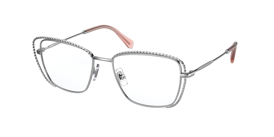 Miu Miu CORE COLLECTION MU50TV Irregular Eyeglasses  1BC1O1-SILVER 52-17-140 - Color Map silver