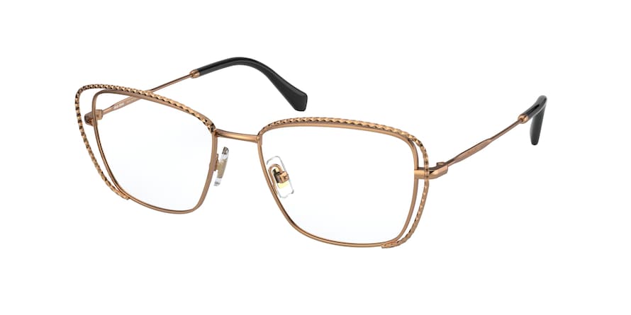 Miu Miu CORE COLLECTION MU50TV Irregular Eyeglasses  7OE1O1-ANTIQUE GOLD 52-17-140 - Color Map gold