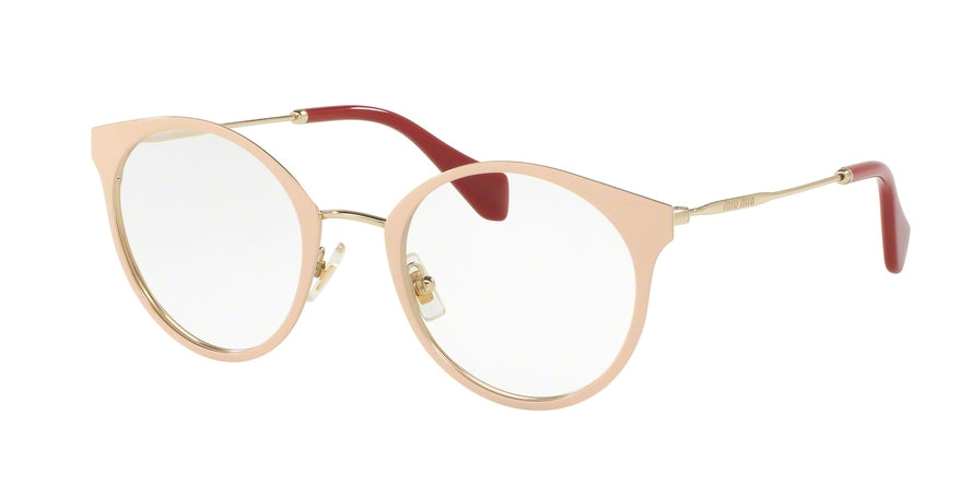 Miu Miu MU51PV Phantos Eyeglasses  UST1O1-PALE GOLD/POWDER 50-22-140 - Color Map pink
