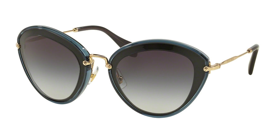 Miu Miu MU51RS Cat Eye Sunglasses  1AB5D1-BLACK 52-26-140 - Color Map black