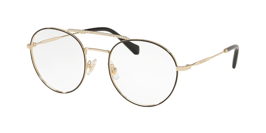 Miu Miu CORE COLLECTION MU51RV Phantos Eyeglasses  1AB1O1-BLACK 52-20-140 - Color Map black