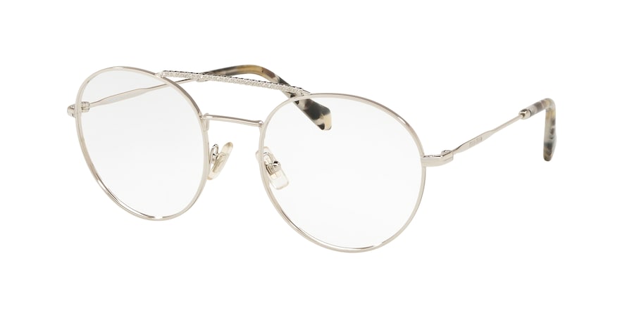 Miu Miu CORE COLLECTION MU51RV Phantos Eyeglasses  1BC1O1-SILVER 52-20-140 - Color Map silver