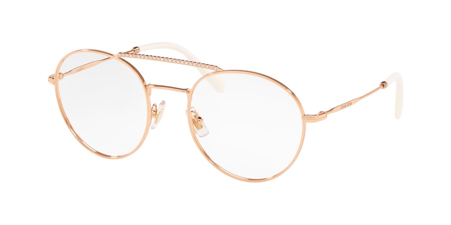 Miu Miu CORE COLLECTION MU51RV Phantos Eyeglasses  SVF1O1-ROSE GOLD 52-20-140 - Color Map pink