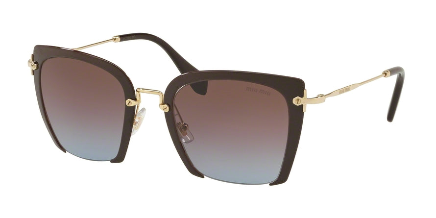 Miu Miu CORE COLLECTION MU52RS Square Sunglasses  124152-GLITTER COCOA 52-24-140 - Color Map brown