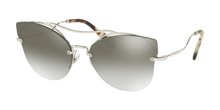 Miu Miu CORE COLLECTION MU52SS Butterfly Sunglasses  1BC5O0-SILVER 62-17-145 - Color Map silver