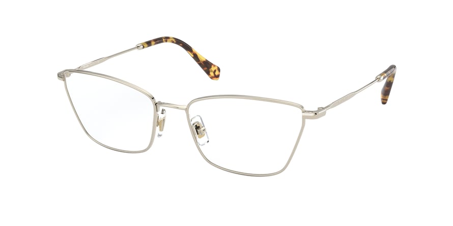 Miu Miu CORE COLLECTION MU52SV Butterfly Eyeglasses  ZVN1O1-PALE GOLD 54-17-140 - Color Map gold