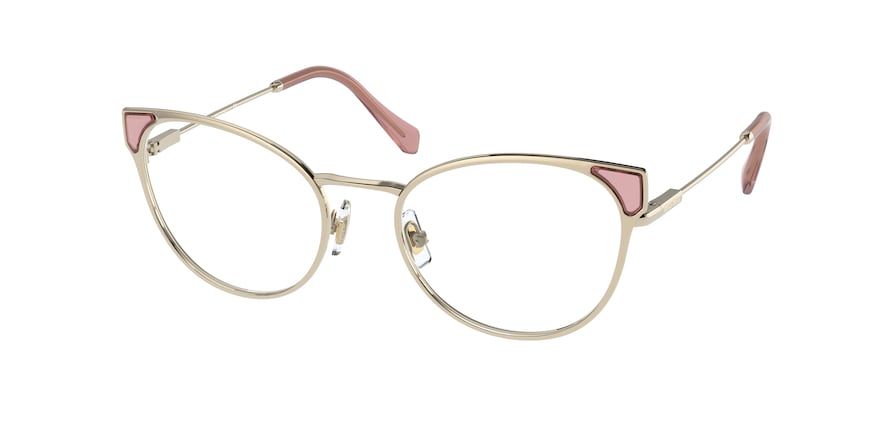 Miu Miu MU52TV Phantos Eyeglasses  ZVN1O1-PALE GOLD 52-19-140 - Color Map gold