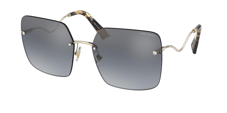 Miu Miu CORE COLLECTION MU52XS Square Sunglasses  ZVN169-PALE GOLD 64-18-145 - Color Map gold