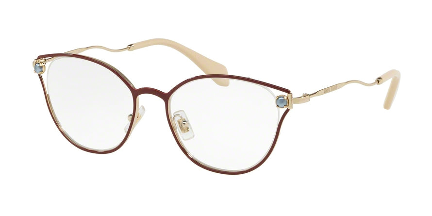 Miu Miu CORE COLLECTION MU53QV Square Eyeglasses  CCG1O1-GARNET 52-18-145 - Color Map bordeaux
