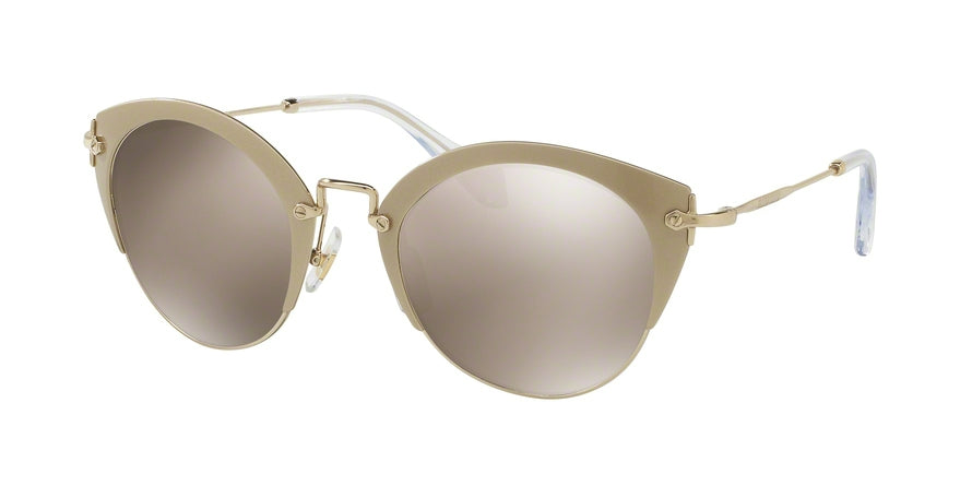Miu Miu MU53RS Phantos Sunglasses  VAF1C0-SAND PALE GOLD 52-23-140 - Color Map light blue