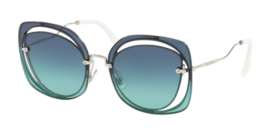 Miu Miu CORE COLLECTION MU54SS Irregular Sunglasses  1BC5R2-SILVER 64-16-145 - Color Map silver