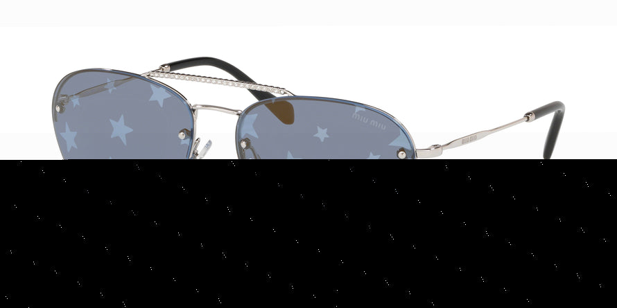 Miu Miu CORE COLLECTION MU54US Pilot Sunglasses  1BC182-SILVER 59-15-140 - Color Map silver