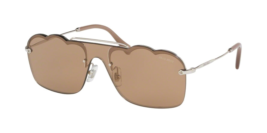 Miu Miu CORE COLLECTION MU55US Irregular Sunglasses  1BC176-SILVER 33-133-140 - Color Map silver