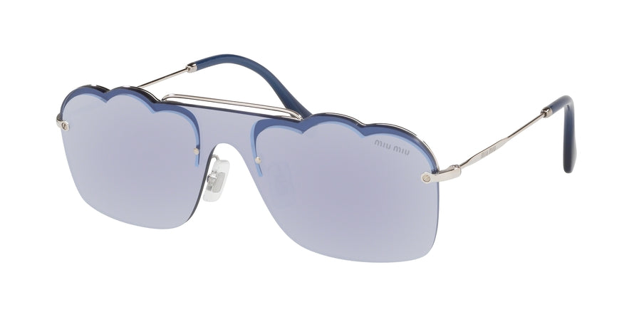 Miu Miu CORE COLLECTION MU55US Irregular Sunglasses  1BC178-SILVER 33-133-140 - Color Map silver
