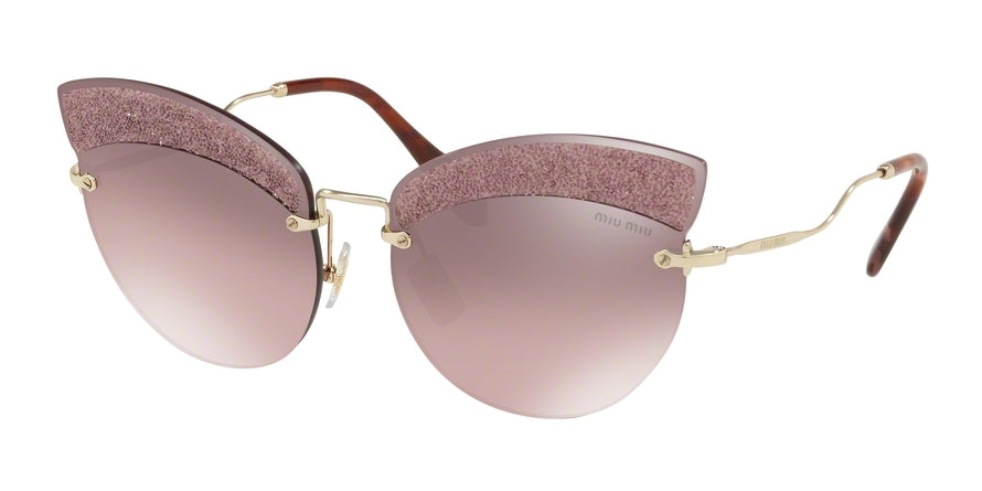 Miu Miu CORE COLLECTION MU58TS Cat Eye Sunglasses  W3Q149-PALE GOLD 65-17-145 - Color Map gold