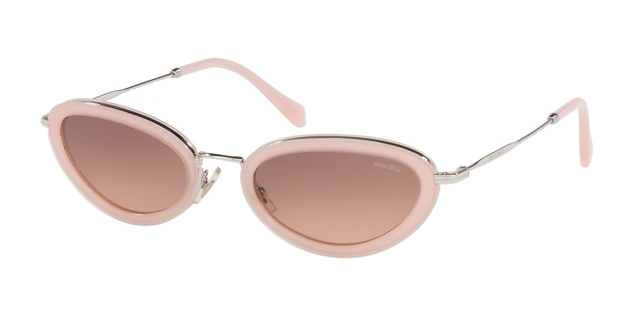 Miu Miu CORE COLLECTION MU58US Oval Sunglasses  1350A5-OPAL PINK 54-22-140 - Color Map pink