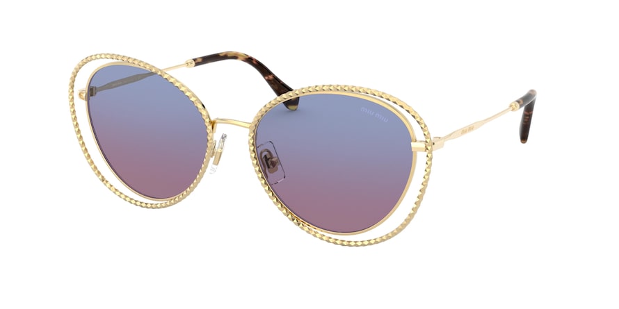 Miu Miu MU59VS Butterfly Sunglasses  5AK08B-GOLD 54-17-140 - Color Map gold