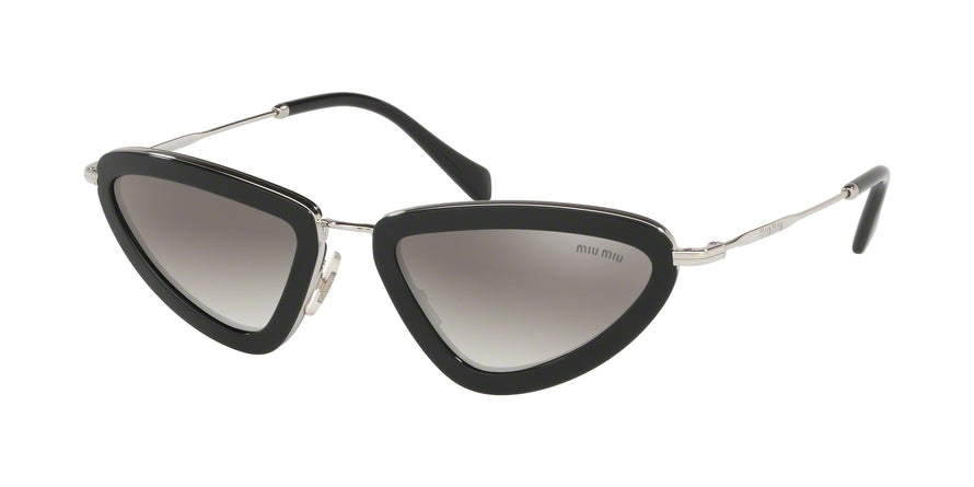 Miu Miu CORE COLLECTION MU60US Irregular Sunglasses  1AB5O0-BLACK 53-21-140 - Color Map black