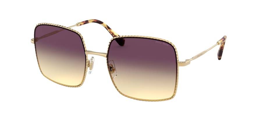 Miu Miu MU61VS Rectangle Sunglasses  5AK09B-GOLD 56-19-140 - Color Map gold