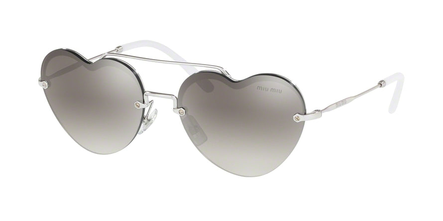 Miu Miu CORE COLLECTION MU62US Irregular Sunglasses  1BC5O0-SILVER 58-17-140 - Color Map silver