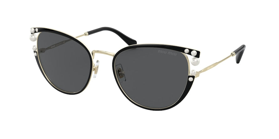 Miu Miu CORE COLLECTION MU62VS Cat Eye Sunglasses  AAV5S0-BLACK 55-19-140 - Color Map black