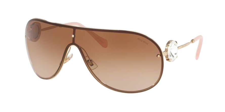 Miu Miu CORE COLLECTION MU67US Pilot Sunglasses  ZVN1Z1-PALE GOLD 37-137-130 - Color Map gold