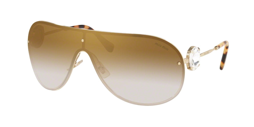 Miu Miu CORE COLLECTION MU67US Pilot Sunglasses  ZVN2G2-PALE GOLD 37-137-130 - Color Map gold