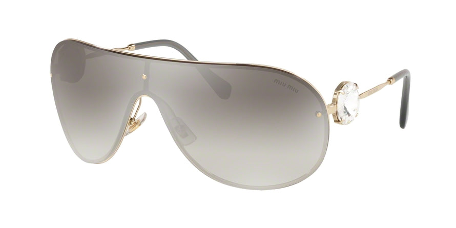 Miu Miu CORE COLLECTION MU67US Pilot Sunglasses  ZVN5O0-PALE GOLD 37-137-130 - Color Map gold