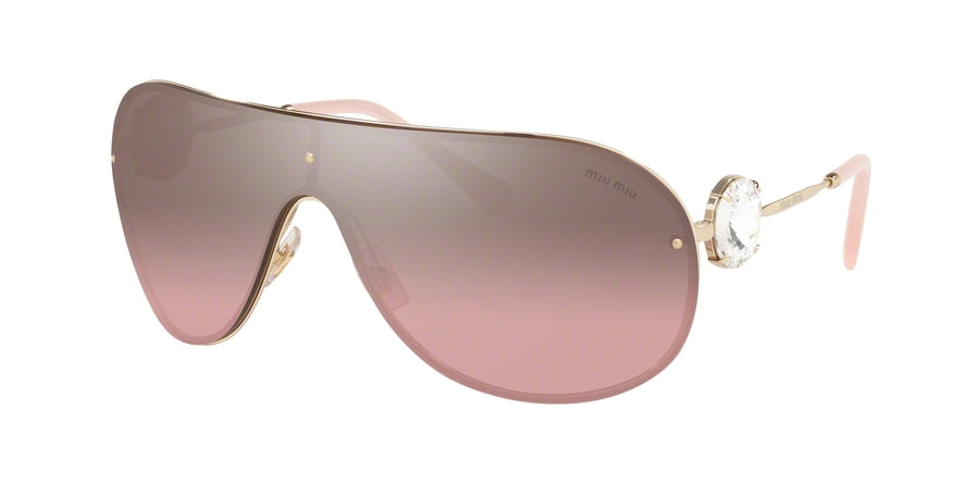 Miu Miu CORE COLLECTION MU67US Pilot Sunglasses  ZVN7L1-PALE GOLD 37-137-130 - Color Map gold