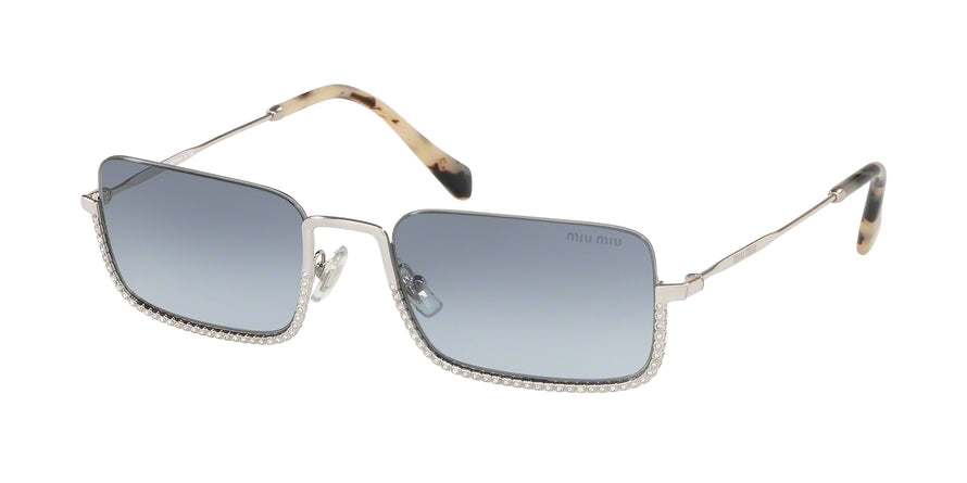 Miu Miu CORE COLLECTION MU70US Rectangle Sunglasses  1BC4R2-SILVER 55-20-140 - Color Map silver