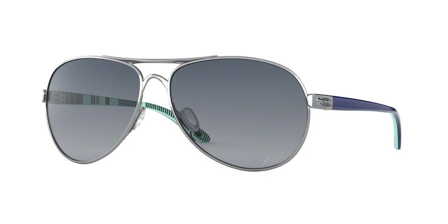 Oakley FEEDBACK OO4079 Pilot Sunglasses  407907-POLISHED CHROME 59-13-135 - Color Map silver