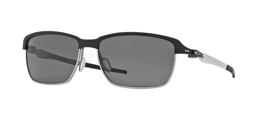 Oakley TINFOIL OO4083 Rectangle Sunglasses  408301-MATTE BLACK/ SILVER 58-15-131 - Color Map black