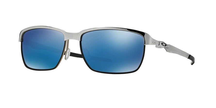 Oakley TINFOIL OO4083 Rectangle Sunglasses  408304-POLISHED CHROME/ MATTE BLACK 58-15-131 - Color Map silver