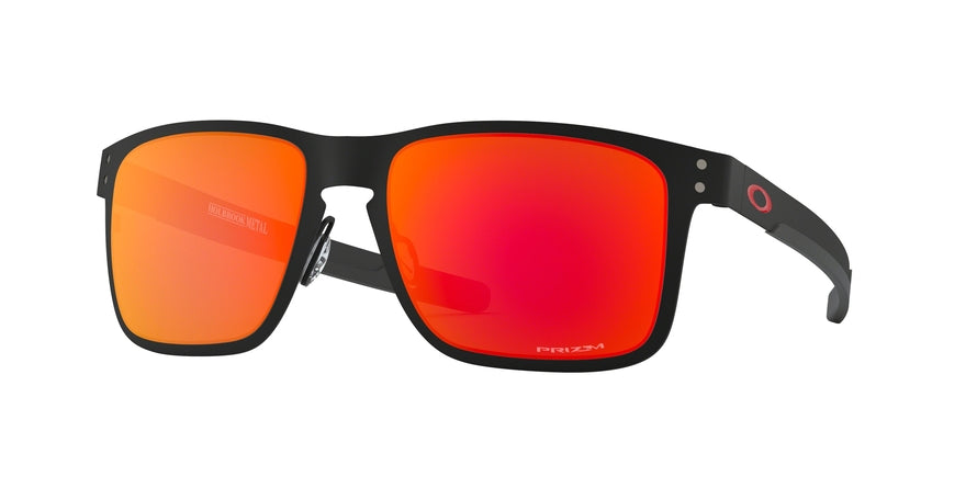 Oakley HOLBROOK METAL OO4123 Square Sunglasses  412312-MATTE BLACK 55-18-132 - Color Map black