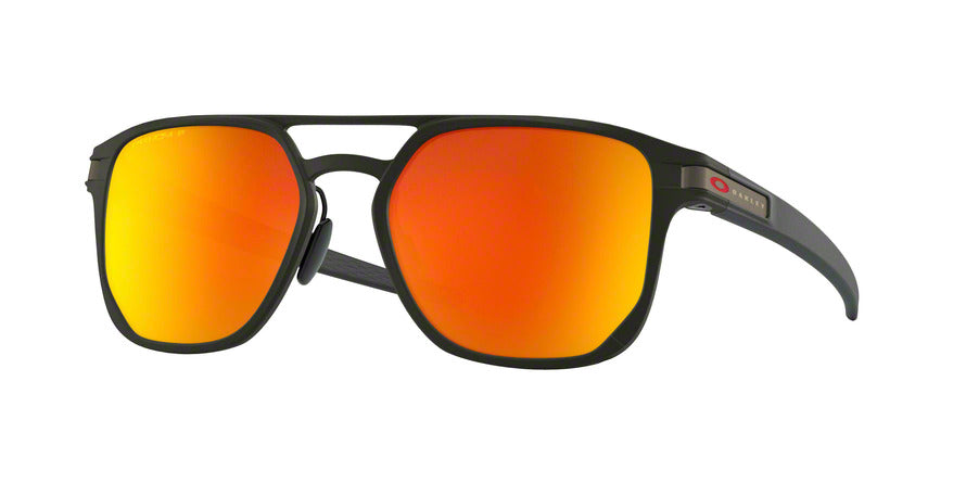 Oakley LATCH ALPHA OO4128 Round Sunglasses  412805-MATTE BLACK 53-19-142 - Color Map black