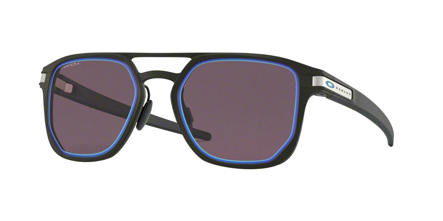 Oakley LATCH ALPHA OO4128 Round Sunglasses  412806-MATTE BLACK 53-19-142 - Color Map black