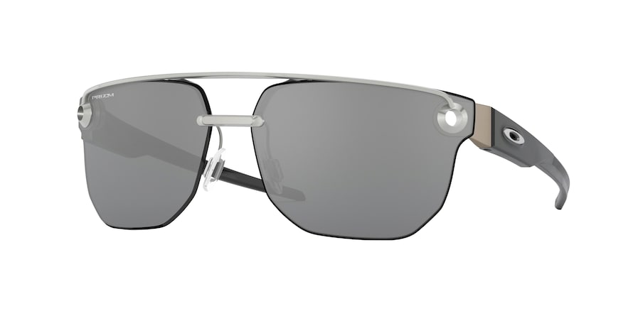 Oakley CHRYSTL OO4136 Square Sunglasses  413605-SATIN CHROME 67-13-128 - Color Map silver