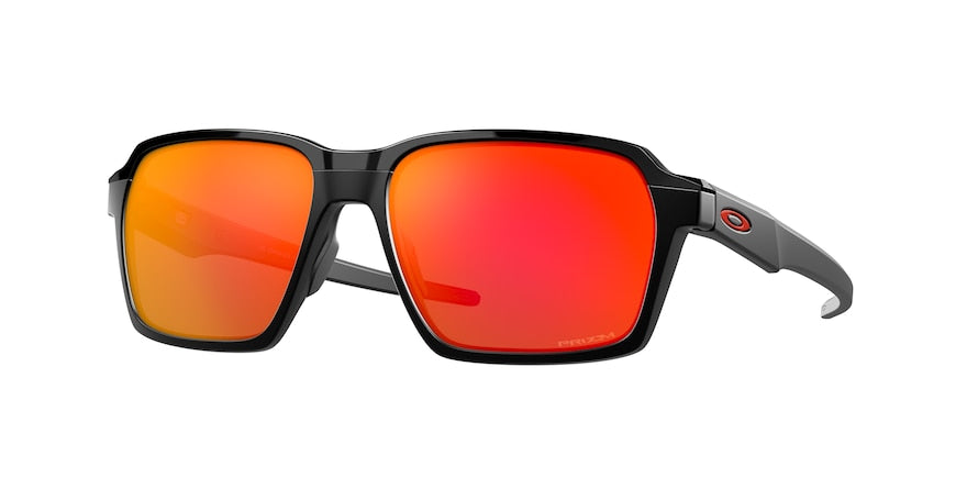 Oakley PARLAY OO4143 Rectangle Sunglasses  414303-MATTE BLACK 58-16-145 - Color Map silver