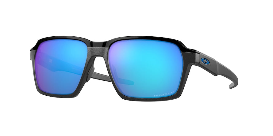 Oakley PARLAY OO4143 Rectangle Sunglasses  414305-STEEL 58-16-145 - Color Map black
