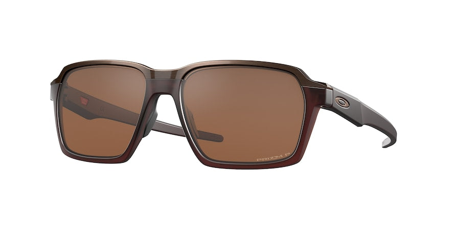 Oakley PARLAY OO4143 Rectangle Sunglasses  414306-MATTE ROOTBEER 58-16-145 - Color Map brown