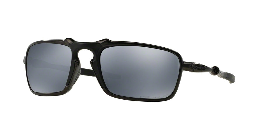 Oakley BADMAN OO6020 Rectangle Sunglasses  602001-DARK CARBON 60-21-135 - Color Map black
