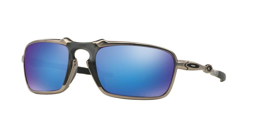 Oakley BADMAN OO6020 Rectangle Sunglasses  602004-PLASMA 60-21-135 - Color Map silver
