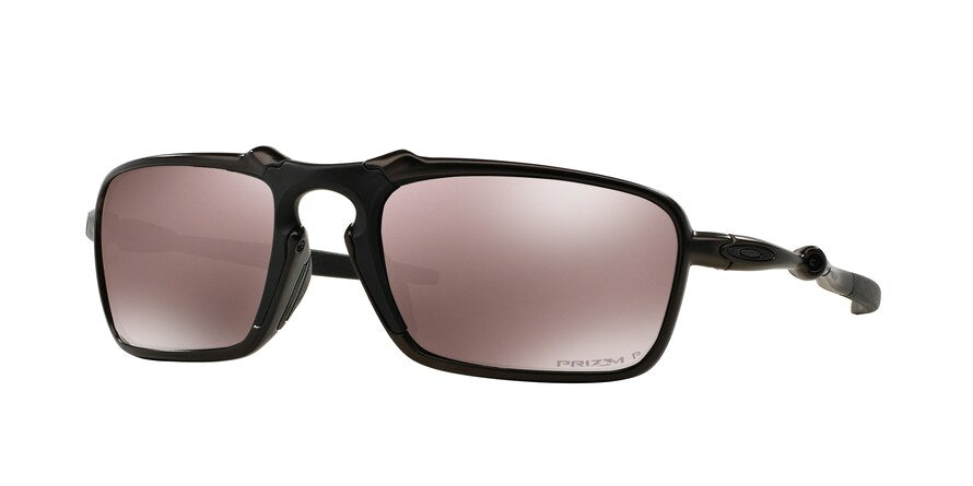 Oakley BADMAN OO6020 Rectangle Sunglasses  602006-DARK CARBON 60-21-135 - Color Map black