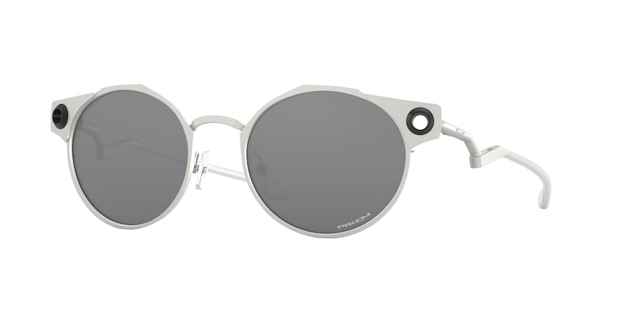 Oakley DEADBOLT OO6046 Round Sunglasses  604601-SATIN CHROME 50-19-134 - Color Map silver