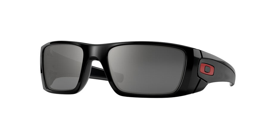 Oakley FUEL CELL OO9096 Rectangle Sunglasses  9096L4-POLISHED BLACK 60-19-130 - Color Map grey