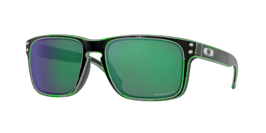 Oakley HOLBROOK (A) OO9244 Rectangle Sunglasses  924444-RACEWORN GREEN 56-17-138 - Color Map black