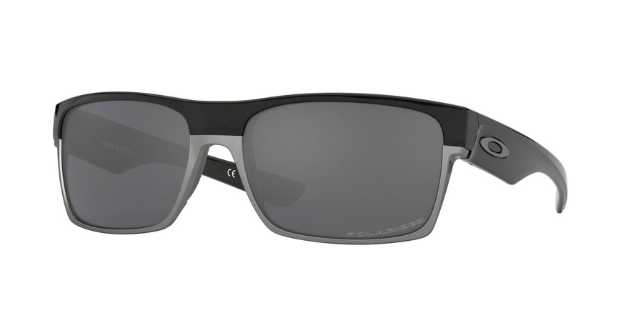 Oakley TWOFACE (A) OO9256 Rectangle Sunglasses  925606-POLISHED BLACK 60-16-137 - Color Map black